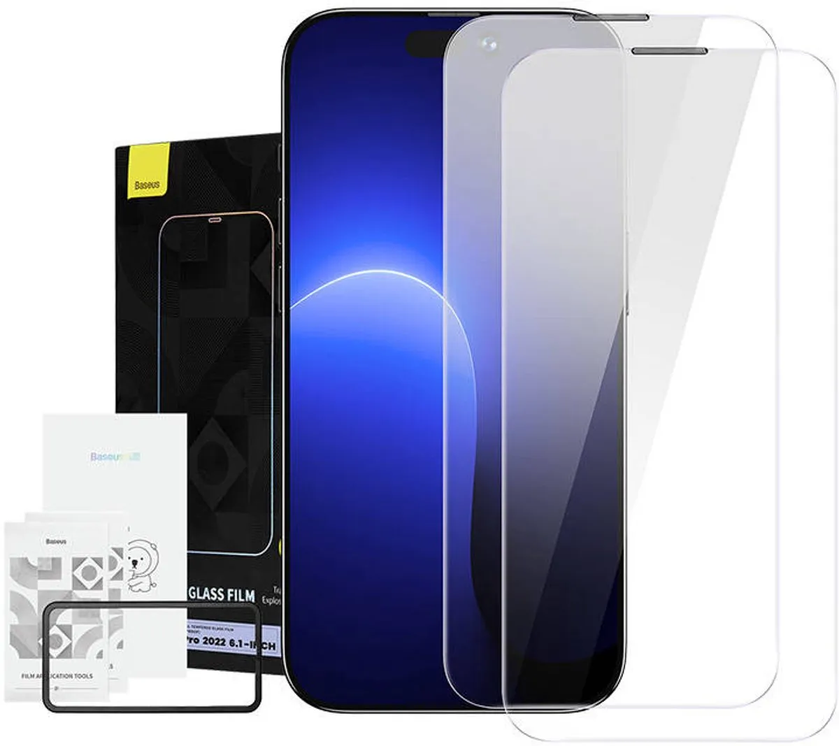 Baseus Gehard Glas met Anti-stofcoating voor iPhone 14 Pro