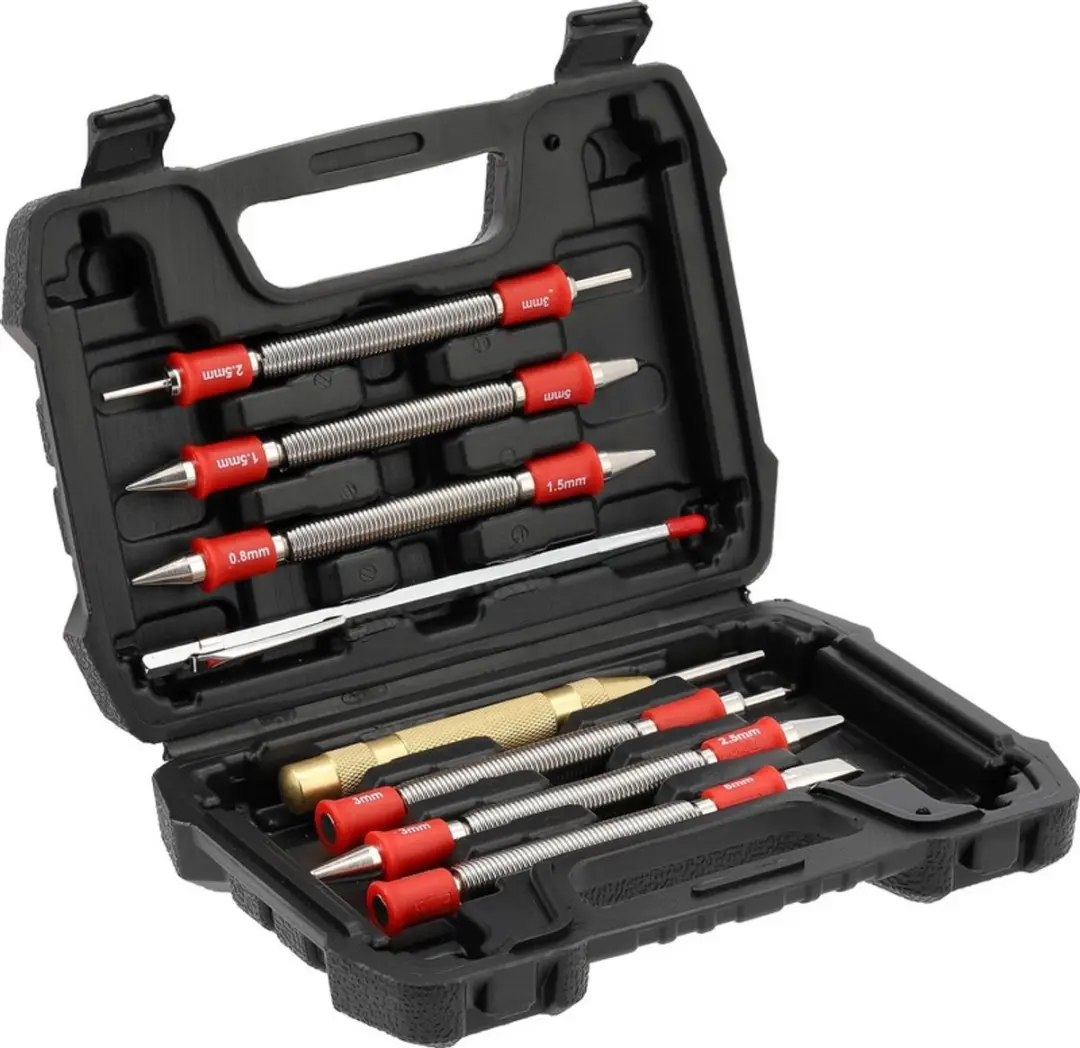 Toya YT-47159 Veerponsen Set - 8 Stuks - Zwart
