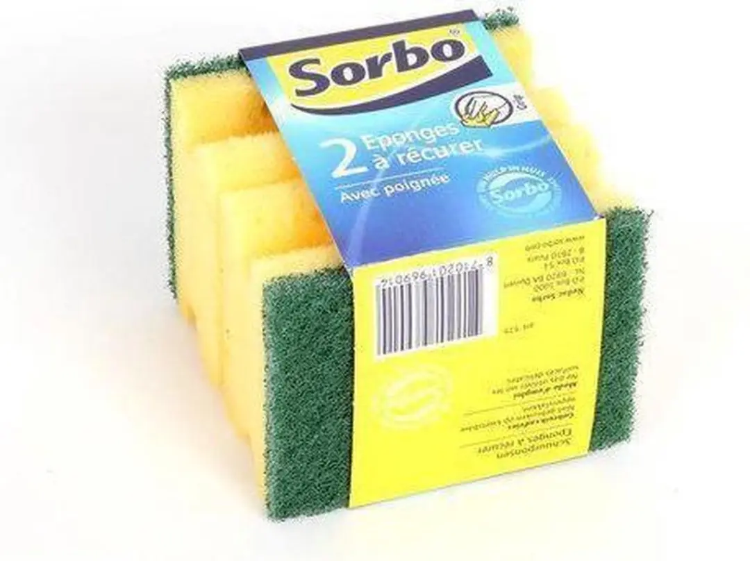 Sorbo Schuurspons 50449 - 2 Stuks - Geel