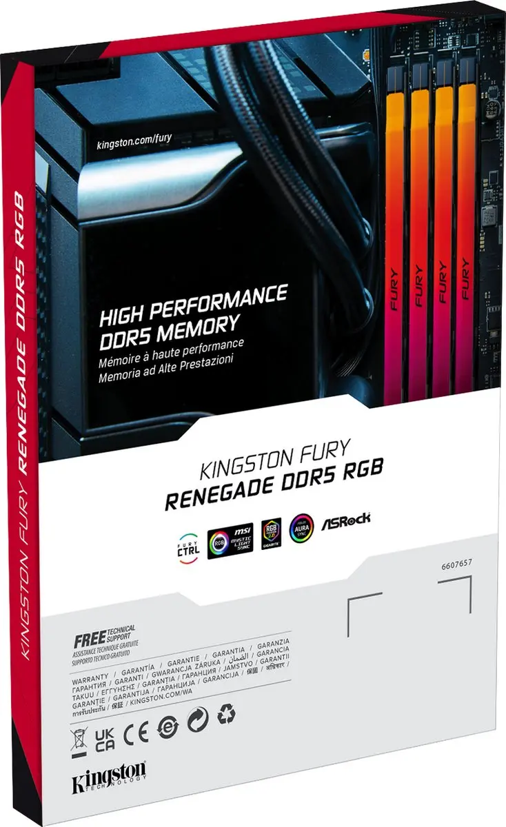 Kingston FURY Renegade RGB DDR5 96GB (2x48GB) 6400MT/s CL32