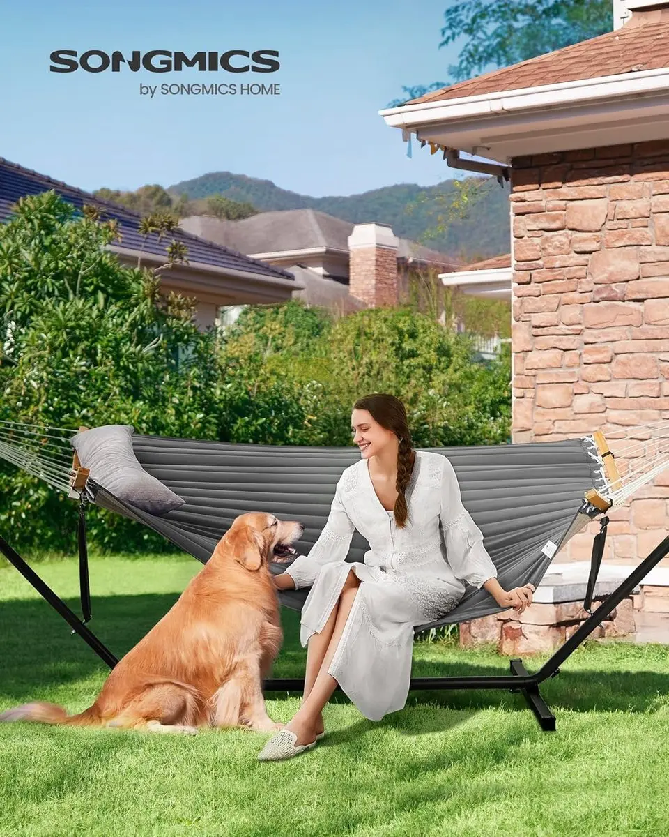 Songmics Hangmat met Frame GHS002G01 - 2 Personen - 200 kg