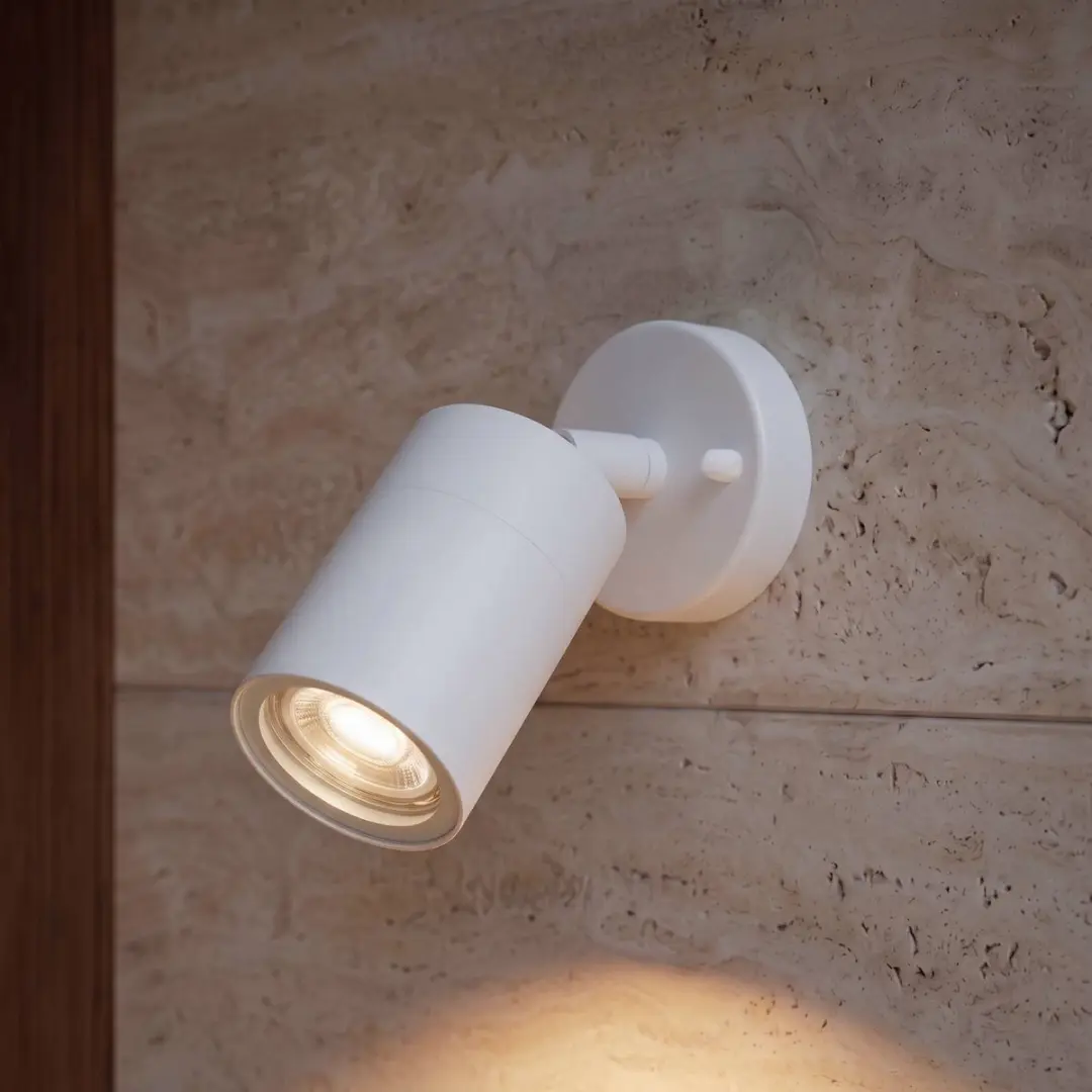 PRIOS Wandlamp Buiten 1 Lichtpunt GU10 - Wit