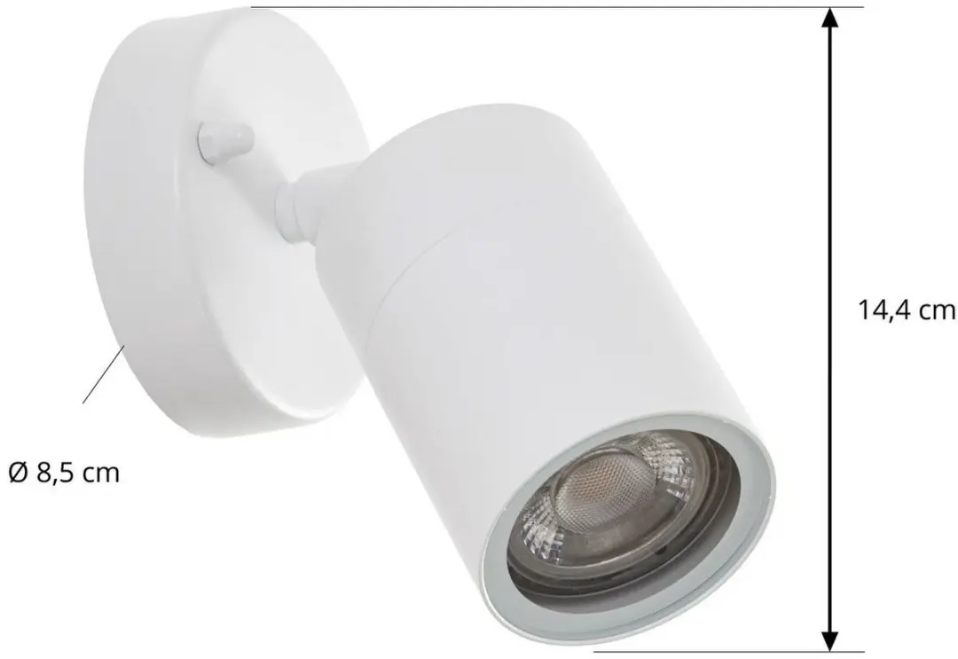 PRIOS Wandlamp Buiten 1 Lichtpunt GU10 - Wit