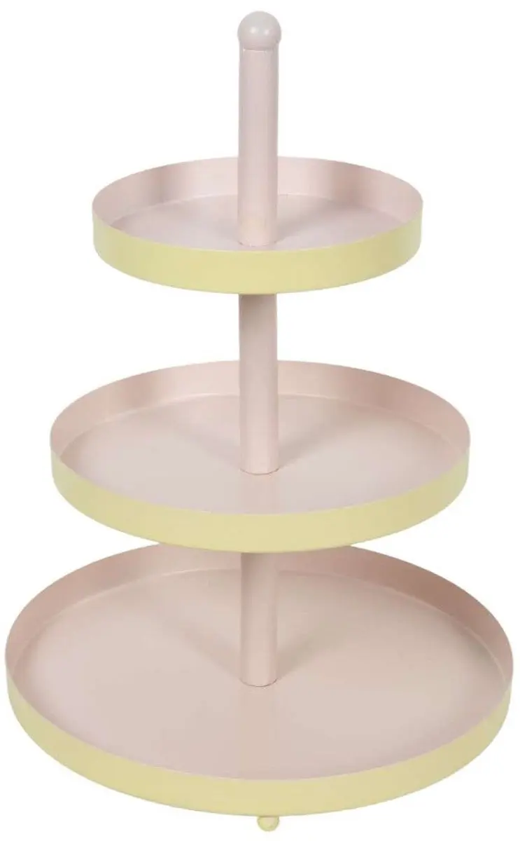 Cookinglife Metaal Etagere 3-laags - Geel - ø 15/20/25cm