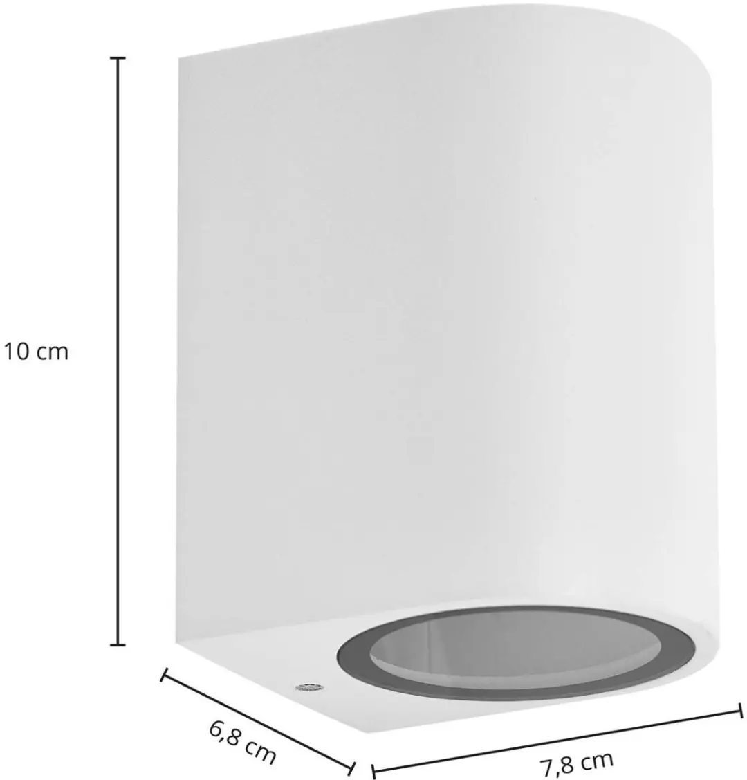 PRIOS Wandlamp Buiten 1 Licht GU10 - Aluminium/Wit