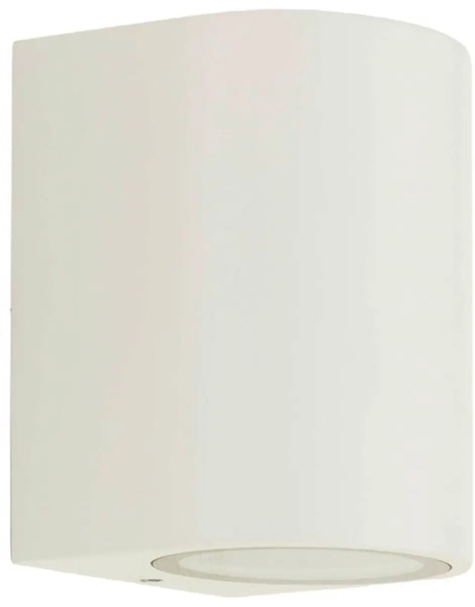 PRIOS Wandlamp Buiten 1 Licht GU10 - Aluminium/Wit