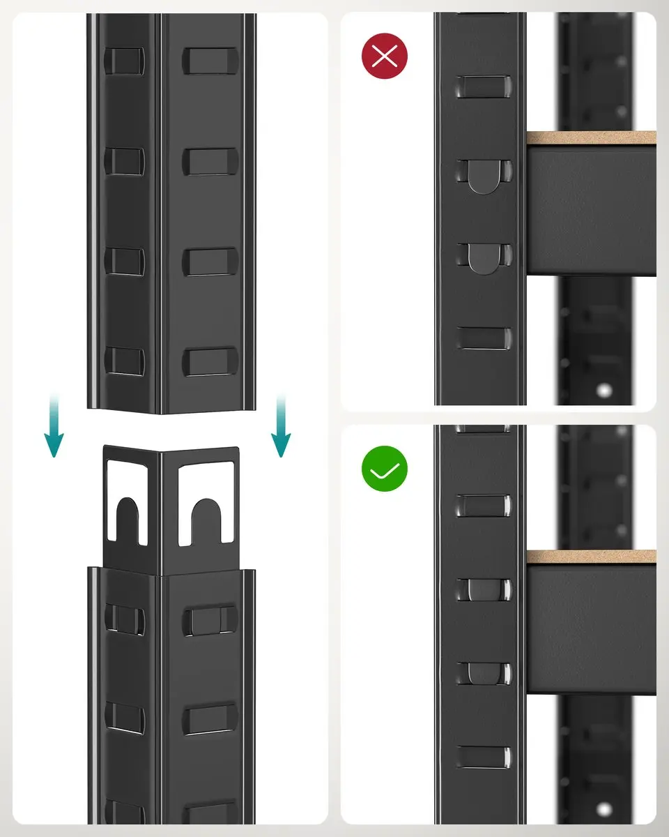 Songmics Stellingkast 4 Verstelbare Planken - 520 kg