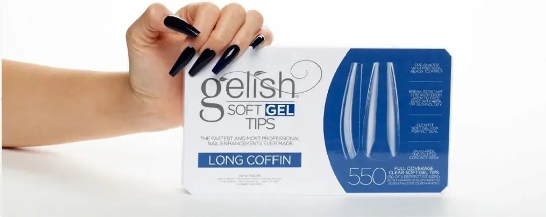 Gelish Soft Gel Tips Long Coffin
