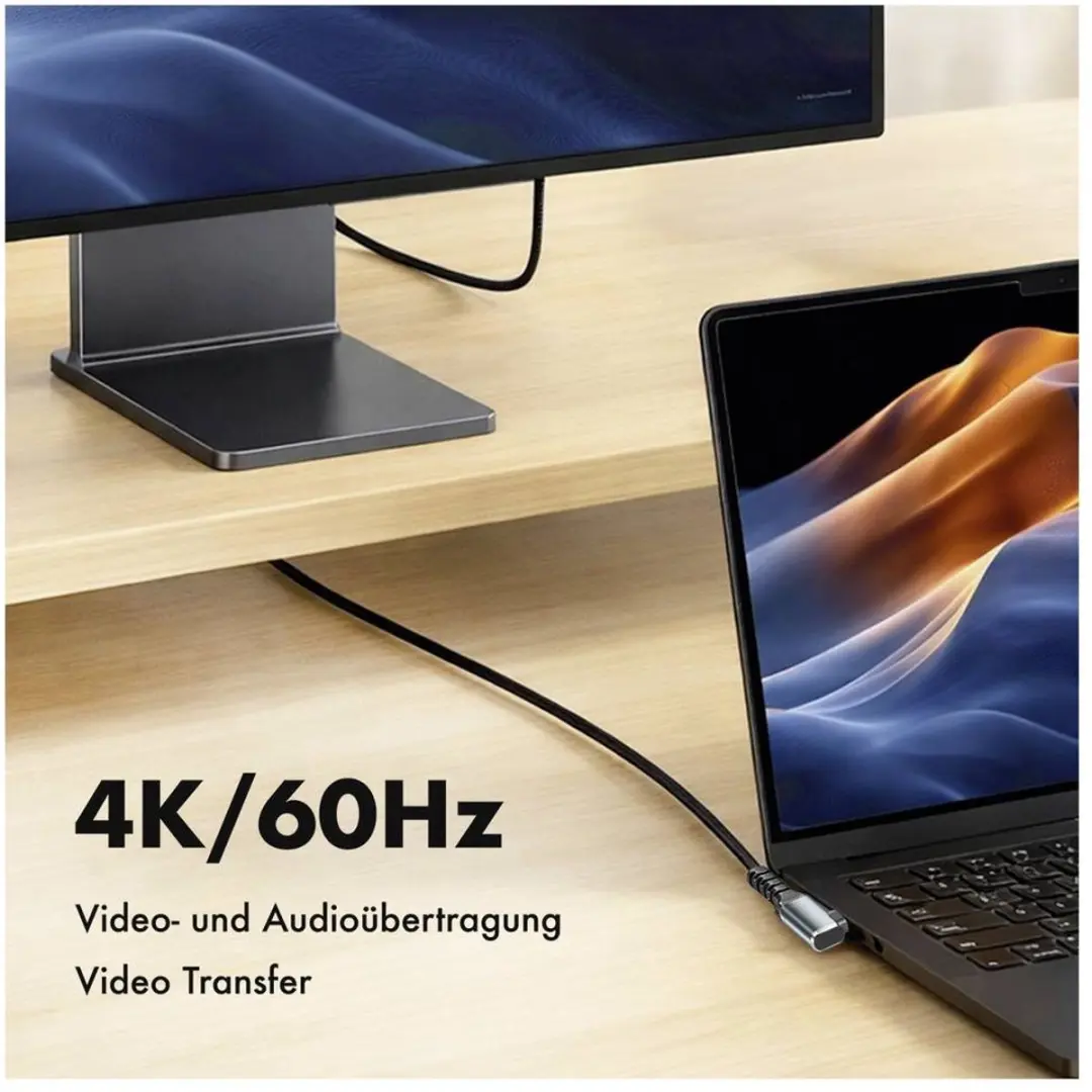 Logilink CU0271 USB-C Kabel 3.2 Gen2 1m - Zwart 90°