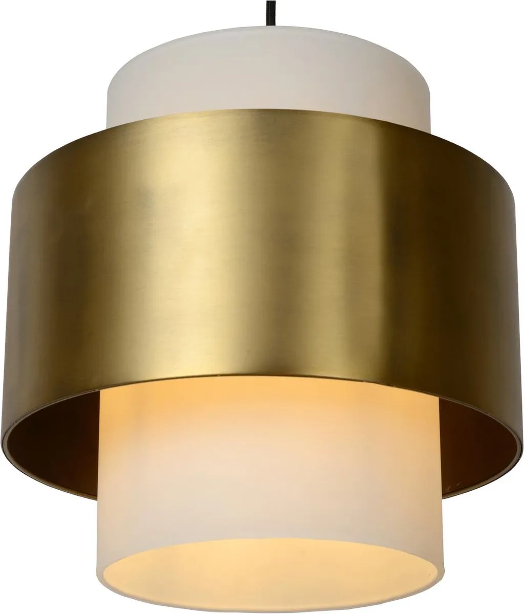 Lucide Firmin Hanglamp Ø30cm - Mat Goud/Messing