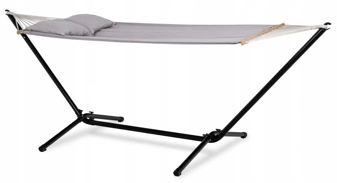 Sapphire Hangmat met Metal Stand - 1 Persoon - Grijs