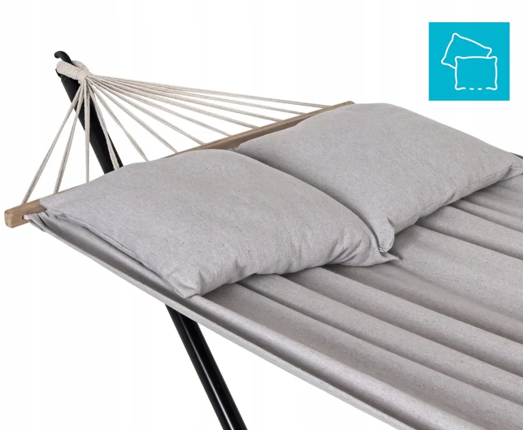 Sapphire Hangmat met Metal Stand - 1 Persoon - Grijs