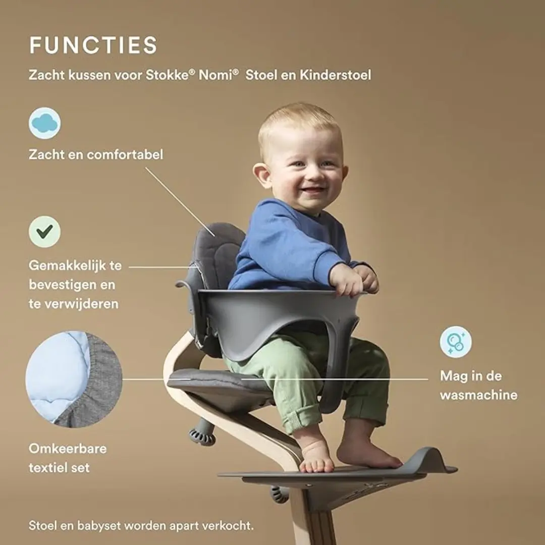 Stokke Nomi Kussen Grey Sand