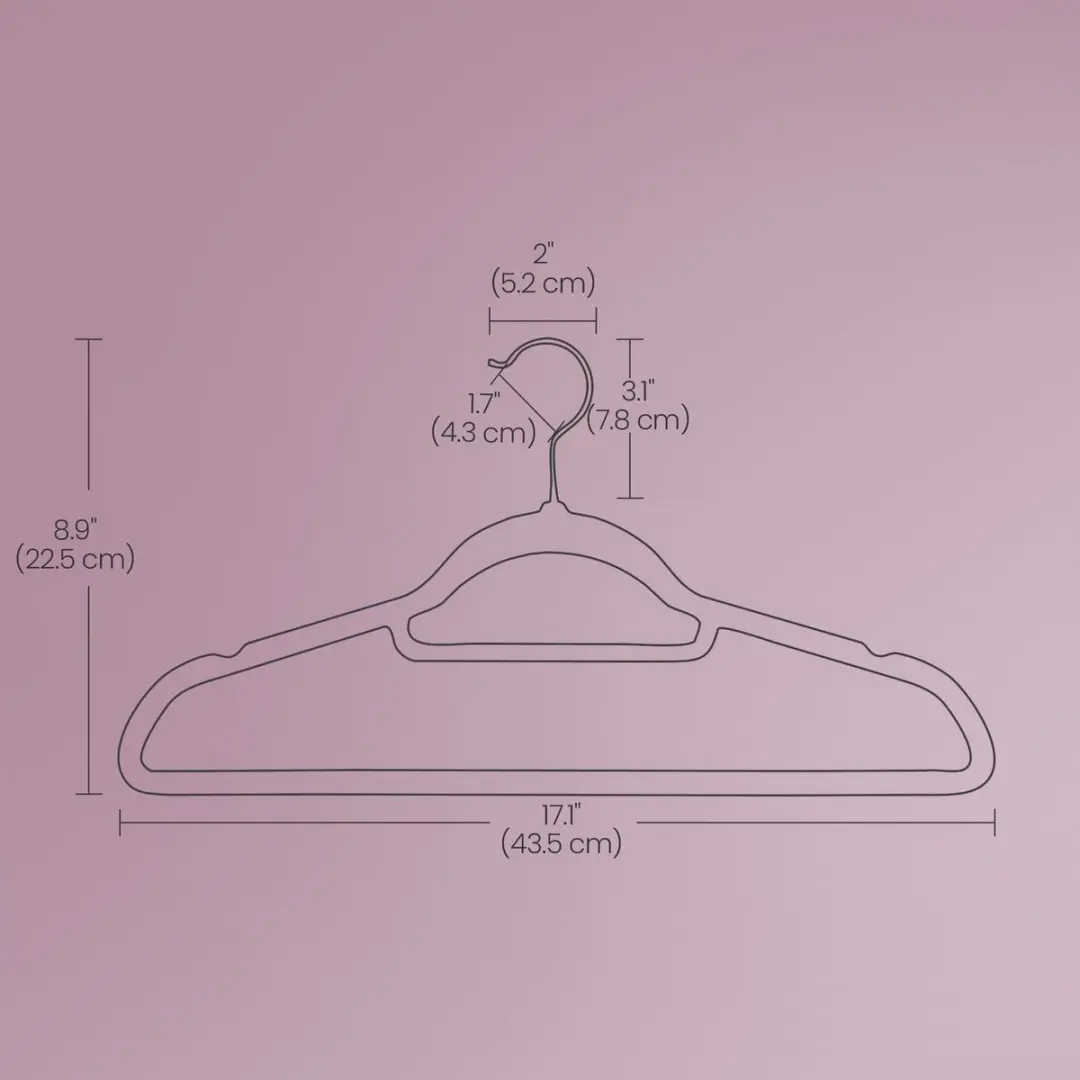 Songmics Fluwelen Kleerhangers - 30 Stuks Roze Goud Zwart