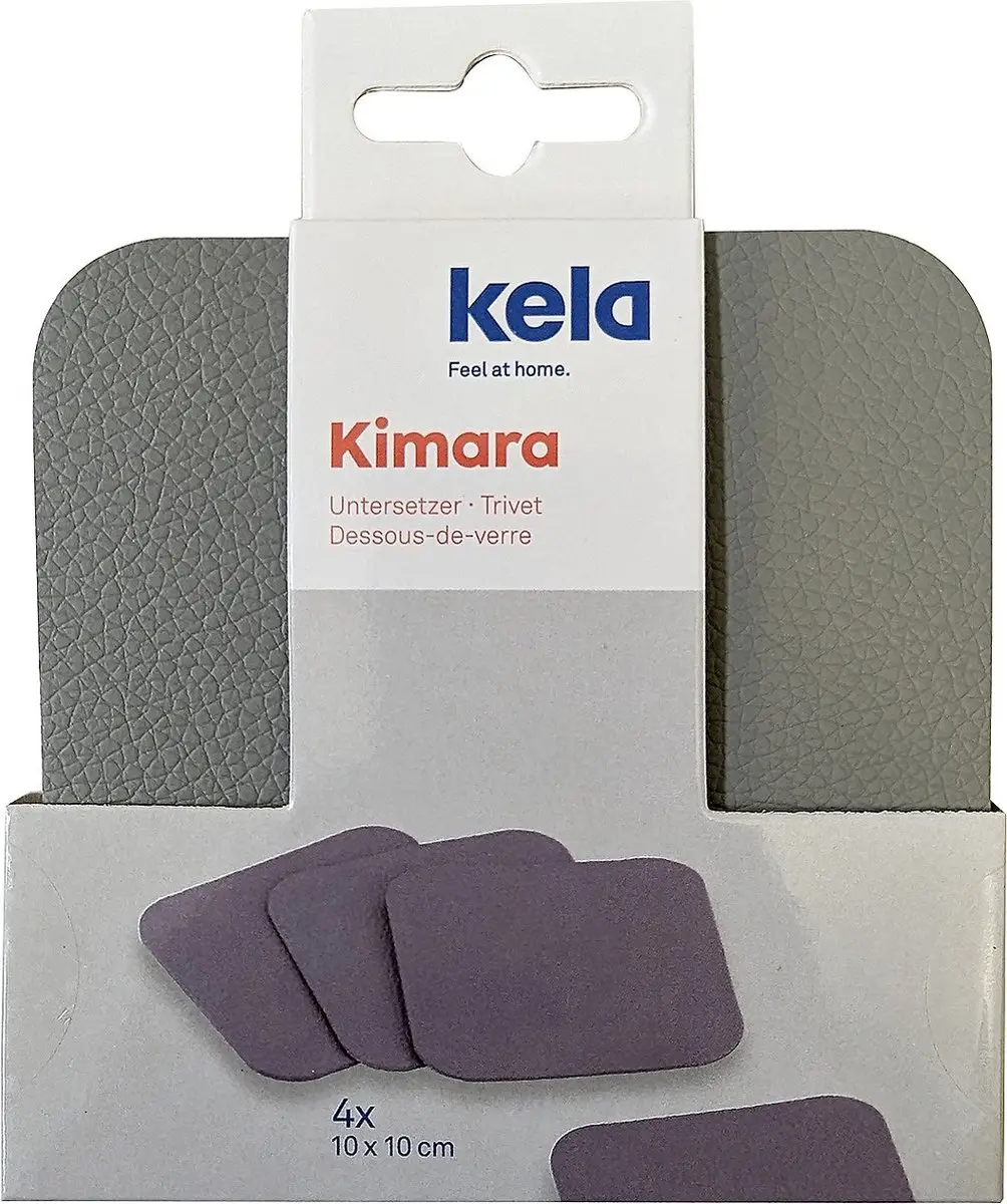 Kela Onderzetters Set 4 Stuks - Grijs