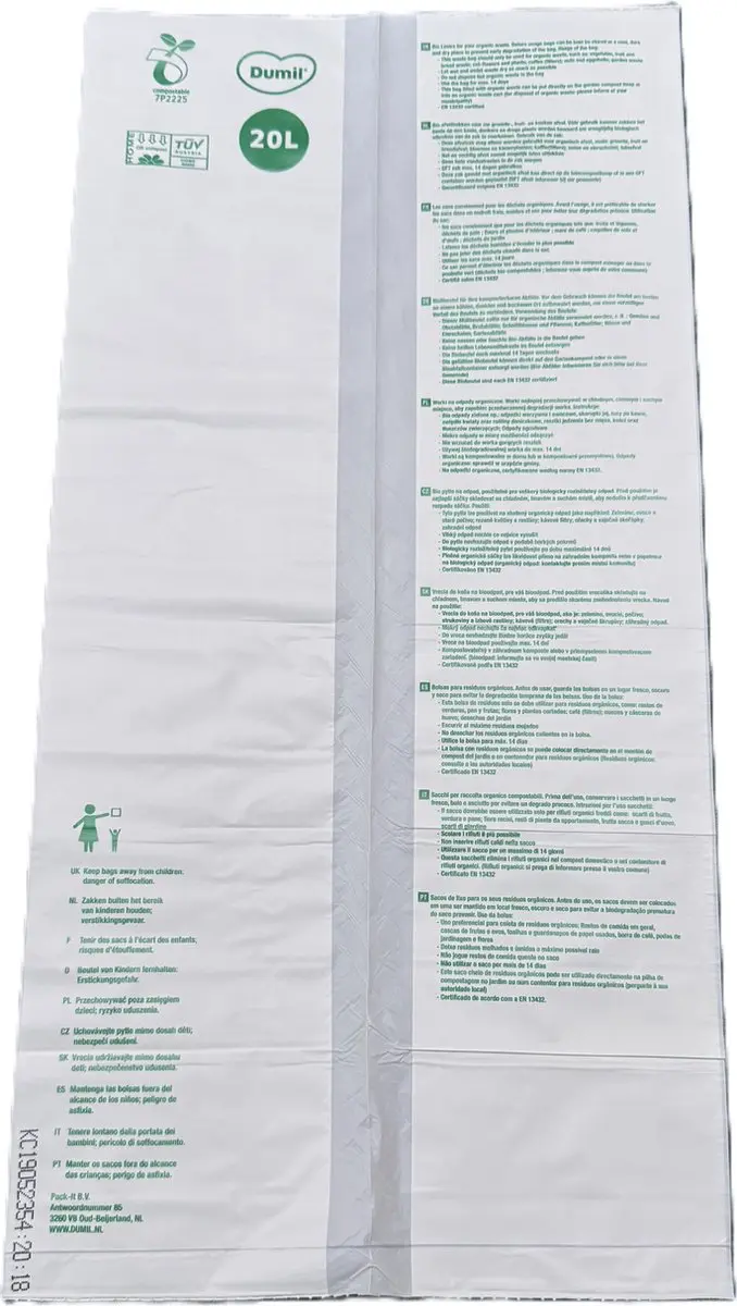 Dumil Biozakken 20L Groen 8 Stuks - MPN 7P2225