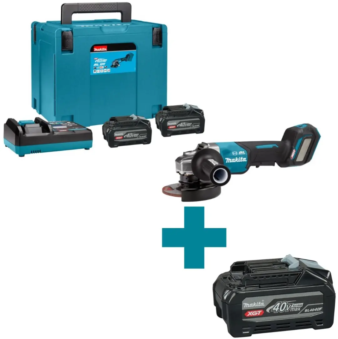 Makita GA029GU201 Accu Haakse Slijper 125mm XGT 40V
