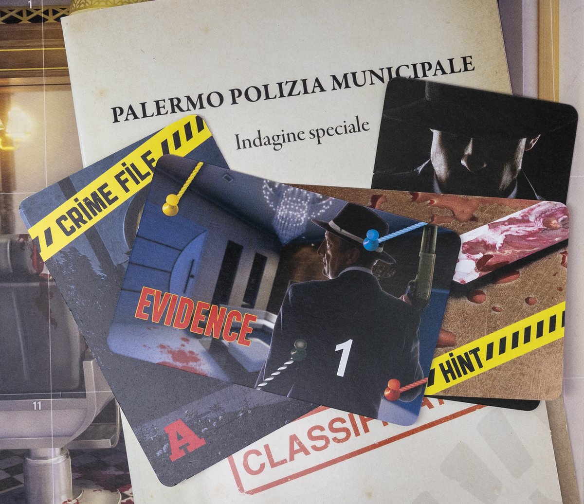 Tactic Crime Scene Palermo 1985 – Bordspel – Misdaadspel – Maffia Mysterie in Sicilië – Diepgaand Onderzoek en Morele Keuzes – Crime Scene Serie – Game Storm Studio – 1 of Meer Spelers – Vanaf 18 Jaar