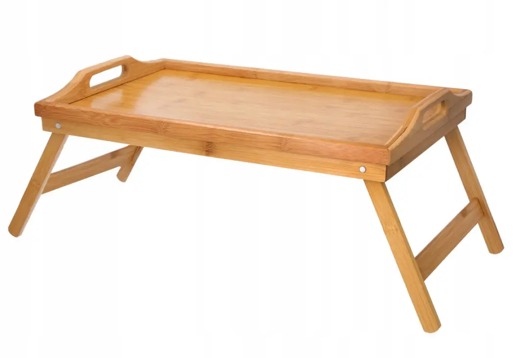 Excellent Houseware Bamboe Ontbijttafel 50x30cm - Beige