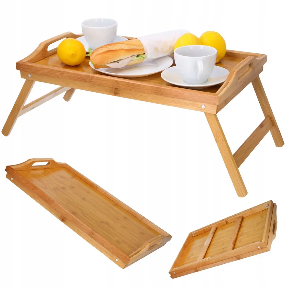Excellent Houseware Bamboe Ontbijttafel 50x30cm