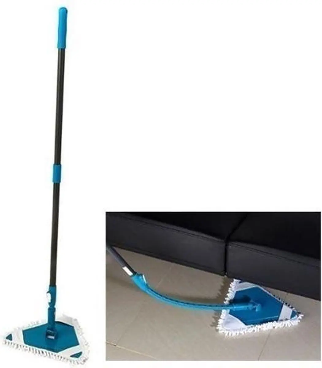Alpina Uitschuifbare Driehoekige Vloermop - Blauw/Grijs