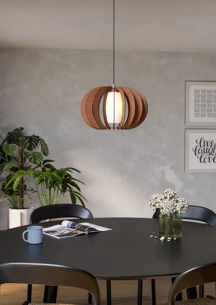 Eglo Stellato 3 Hanglamp - Ø400mm Nikkel-Mat Bruin/Wit