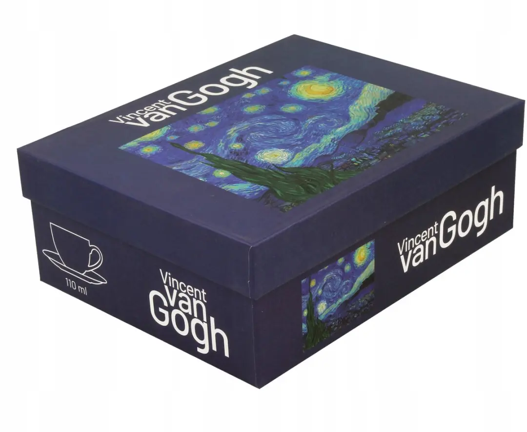 Van Gogh Sterrennacht Espressokopjes Set - 2x 90ml - Veelkleurig