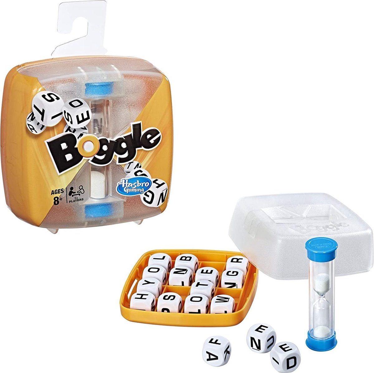 Hasbro Boggle Classic denkspel reisspel voor kinderen en volwassenen (Engelstalig).