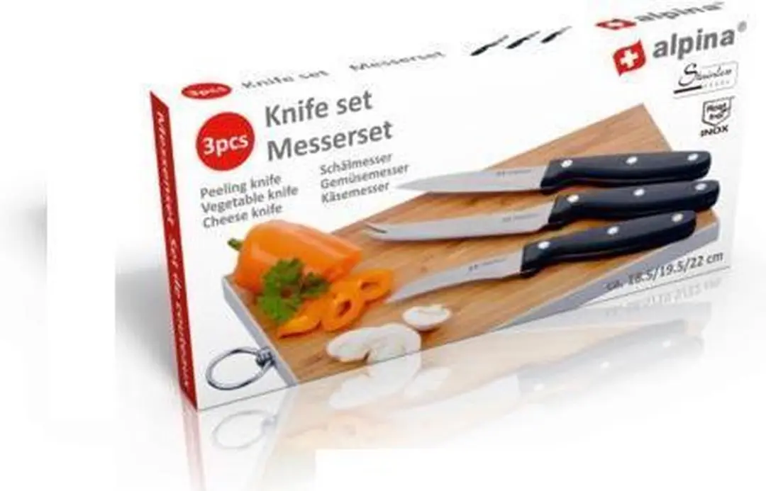 Alpina Luxe Messenset RVS 3-delig - 3 Stuks - Zwart - afbeelding 6 van 6