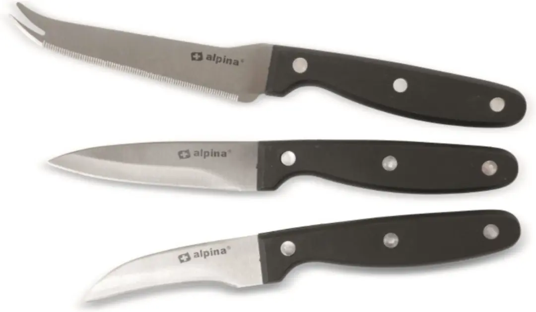 Alpina Luxe Messenset RVS 3-delig - 3 Stuks - Zwart