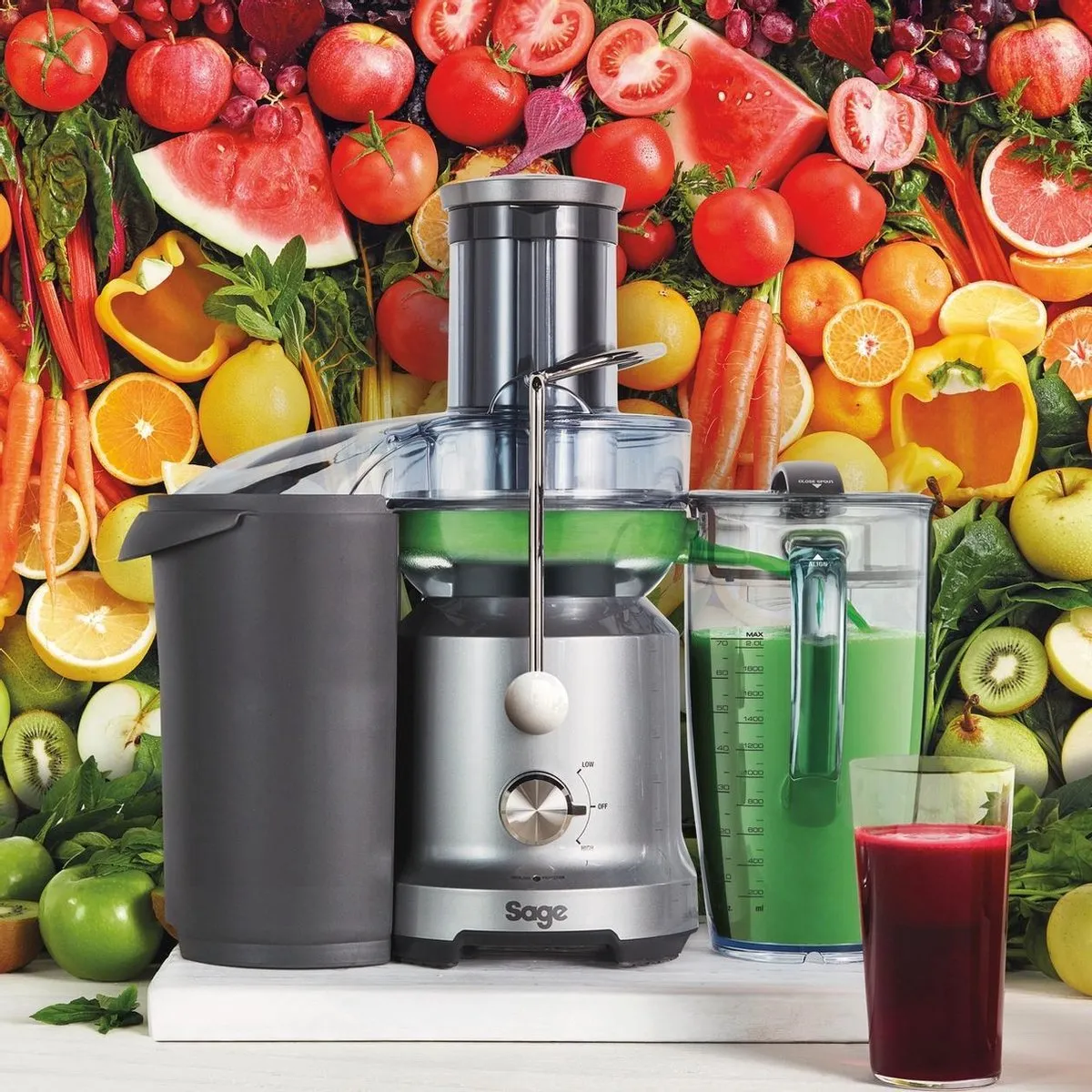 Sage the Nutri Juicer Cold SJE430SIL2CEU1 - 2 Snelheden - Zwart/RVS