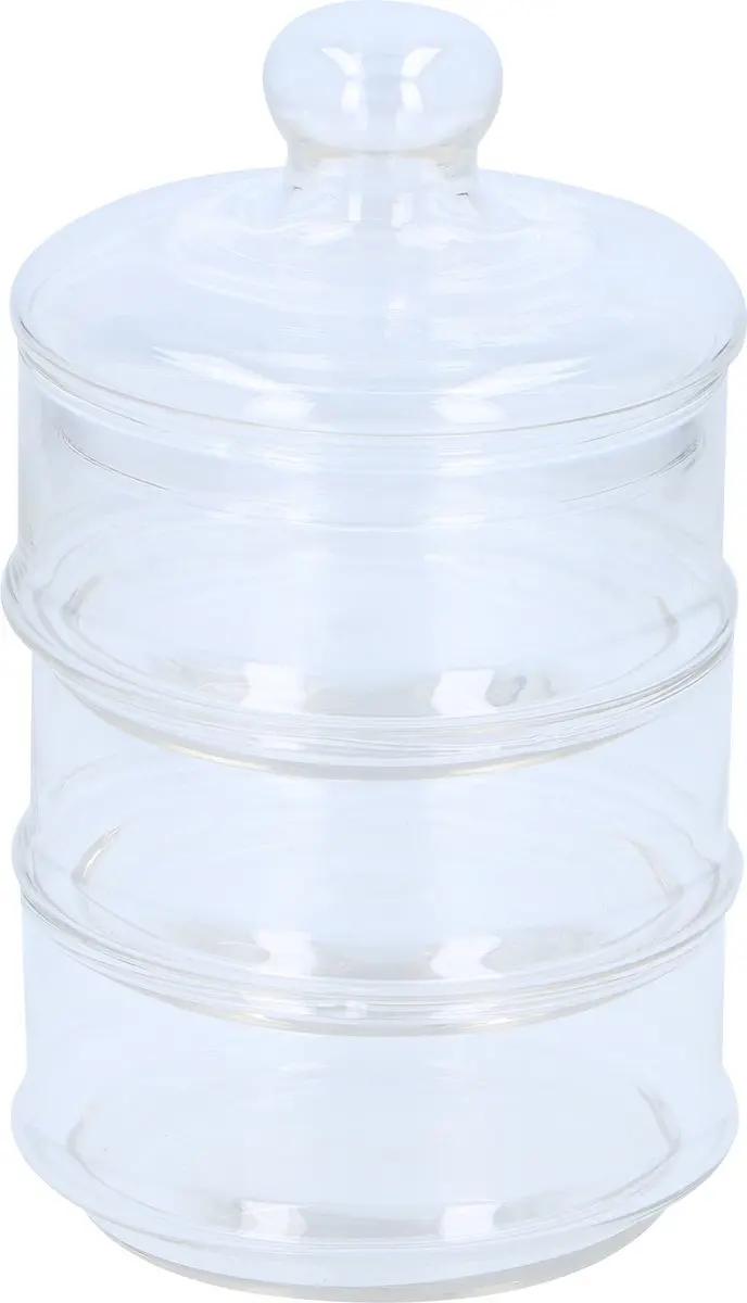 Alpina Glas Voorraadpot 3-laags Ø12cm