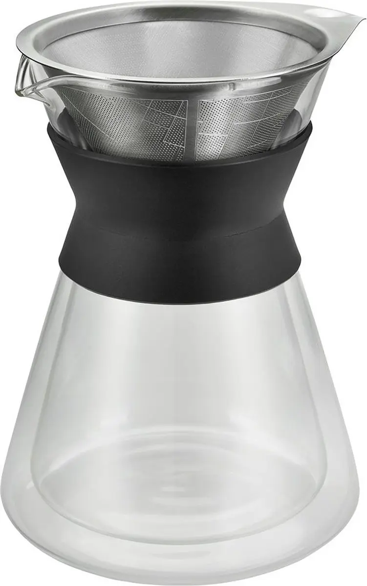 GEFU Butio Thermo Koffiemaker 500ml - Transparant/Zwart/RVS