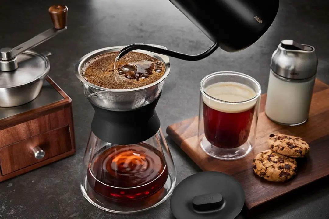 GEFU Butio Thermo Koffiemaker 500ml - Transparant/Zwart/RVS