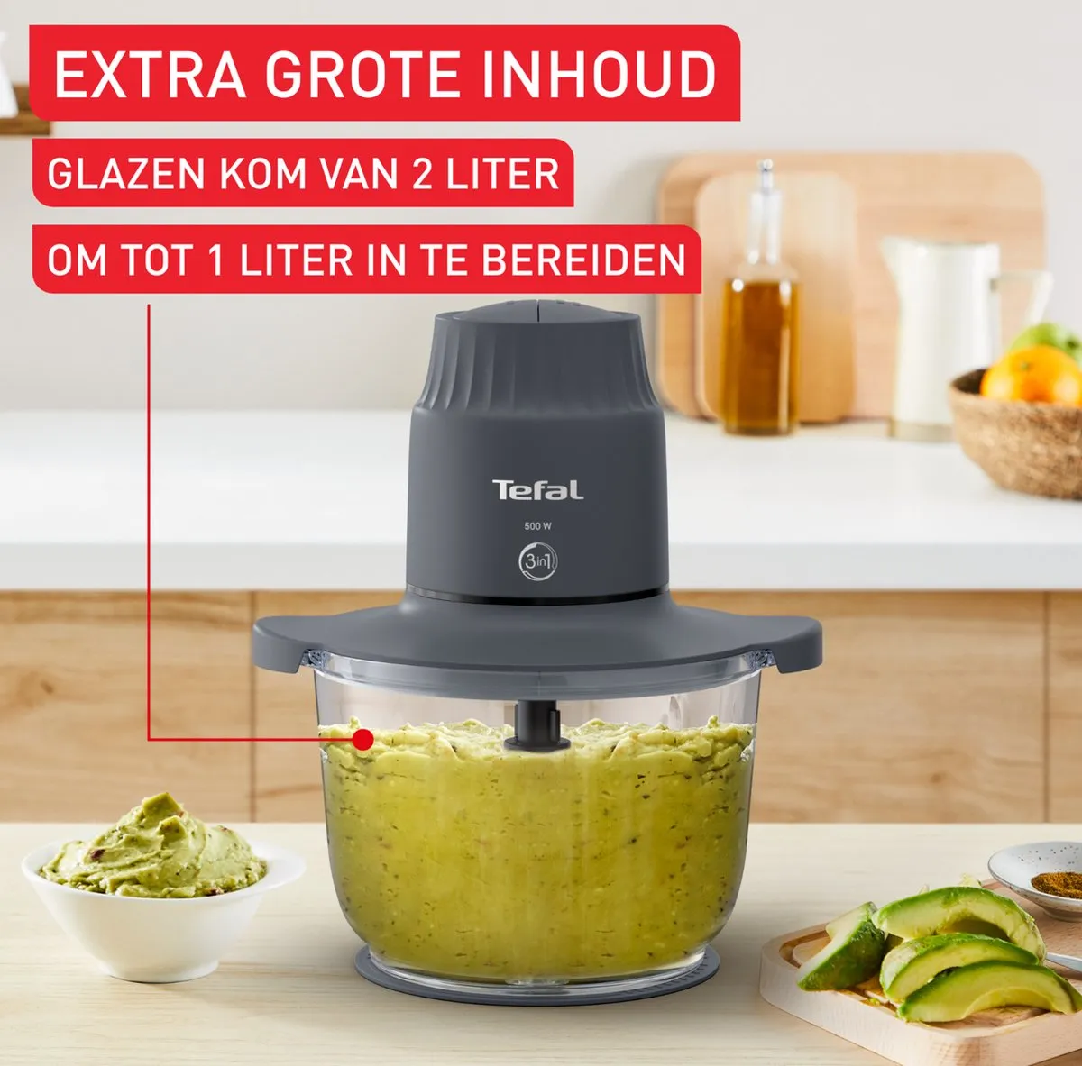 Tefal Choppeo MB6031 Hakmolen - 500W - 500ml - Zwart