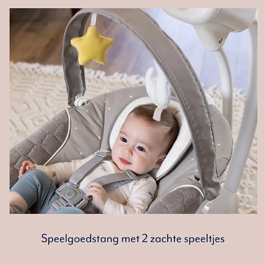 Graco SoftSway Starlight Slimme Schommelstoel - Beige