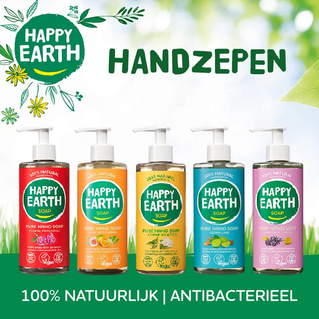 Happy Earth Lavender Ylang Handzeep 300ml - 6 Stuks - afbeelding 6 van 6