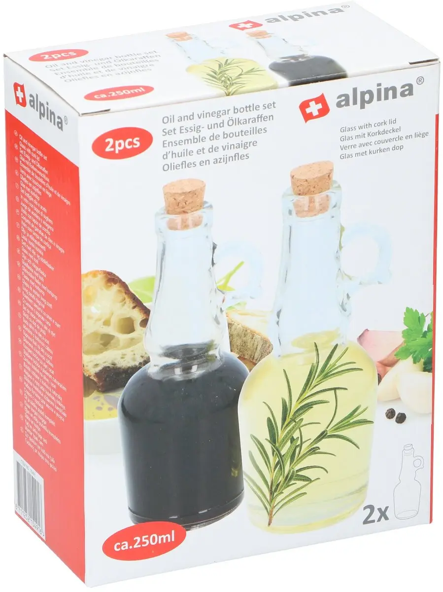 Alpina Olie & Azijn Fles 250ml - 2-delig Glas