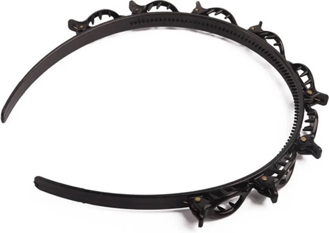 VinkToys Diadeem met clips - Zwart