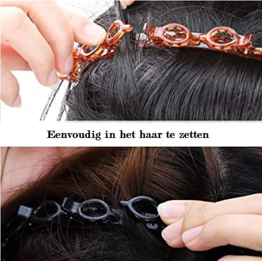 VinkToys Diadeem met clips - Zwart