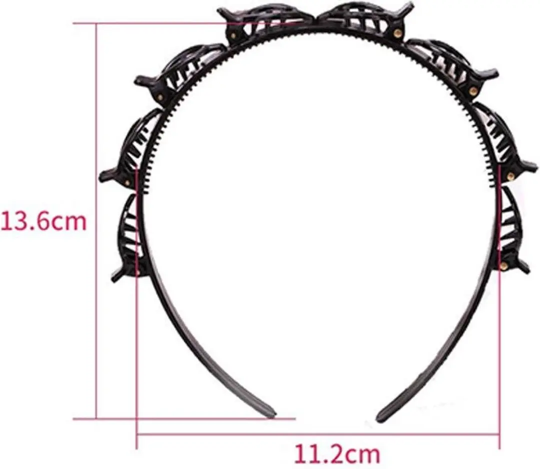 VinkToys Diadeem met clips - Zwart