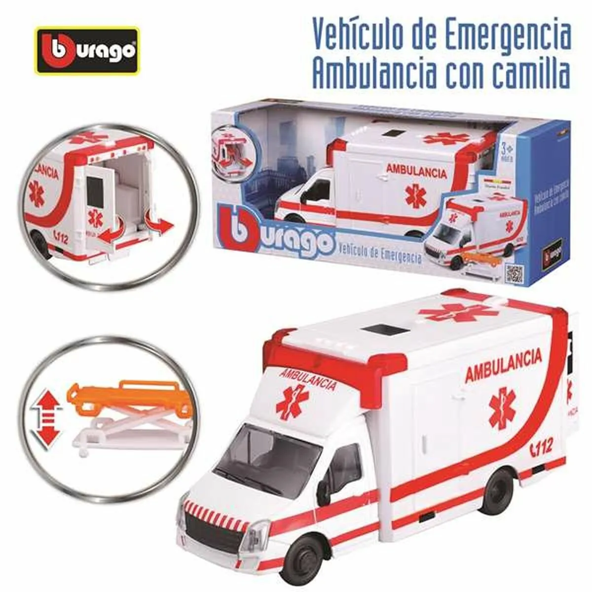 Goliath Ambulance 1:50 Loopauto - Rood/Wit