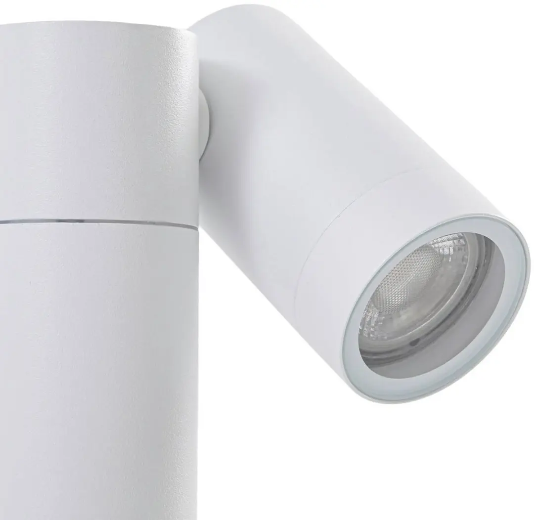 PRIOS Buitenspots 2-lichts GU10 Aluminium Glas Wit - afbeelding 6 van 6