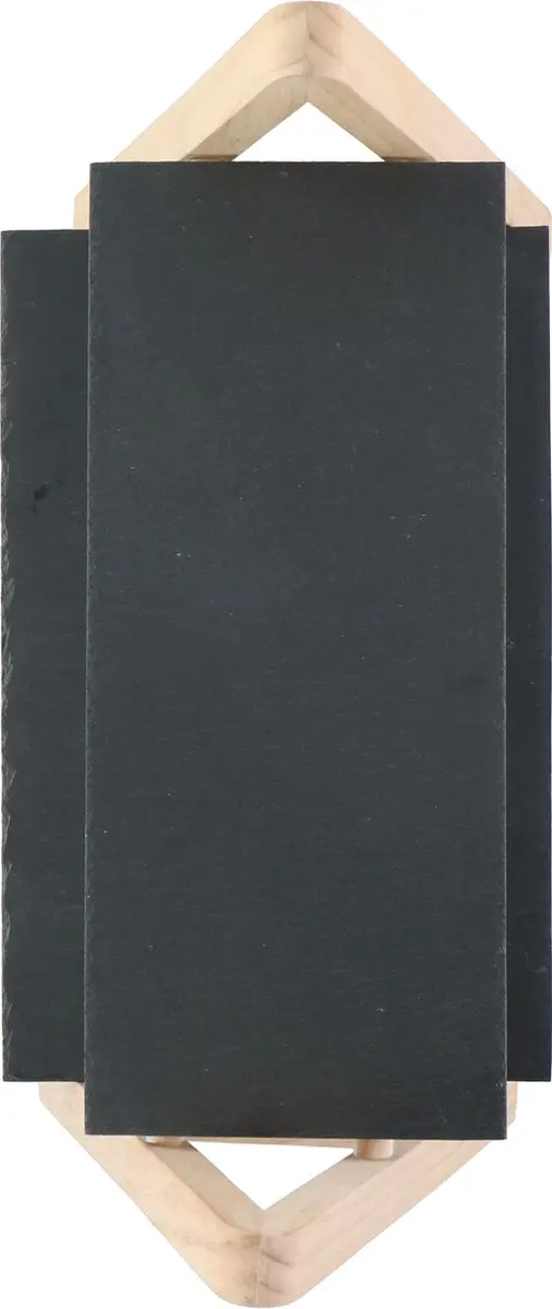 Alpina Borrelplank 2-Laags Etagère - Leisteen & Hout - 16 Stuks - afbeelding 6 van 6
