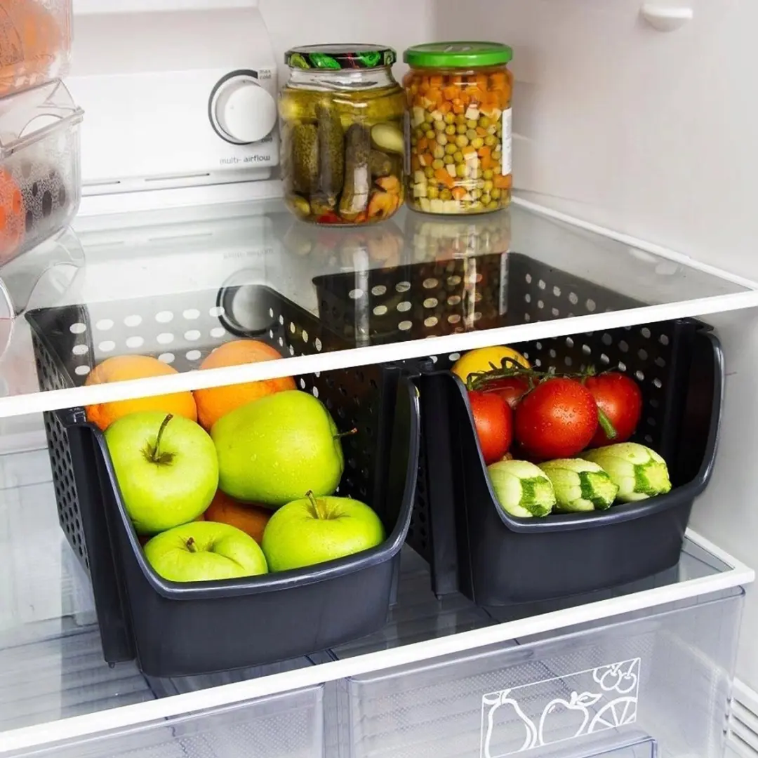 Orion Stevige Ventilatie Opbergbak Groenten & Fruit - Zwart