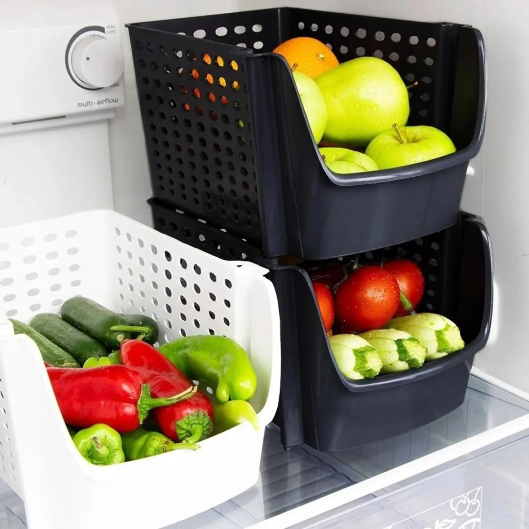 Orion Stevige Ventilatie Opbergbak Groenten & Fruit - Zwart