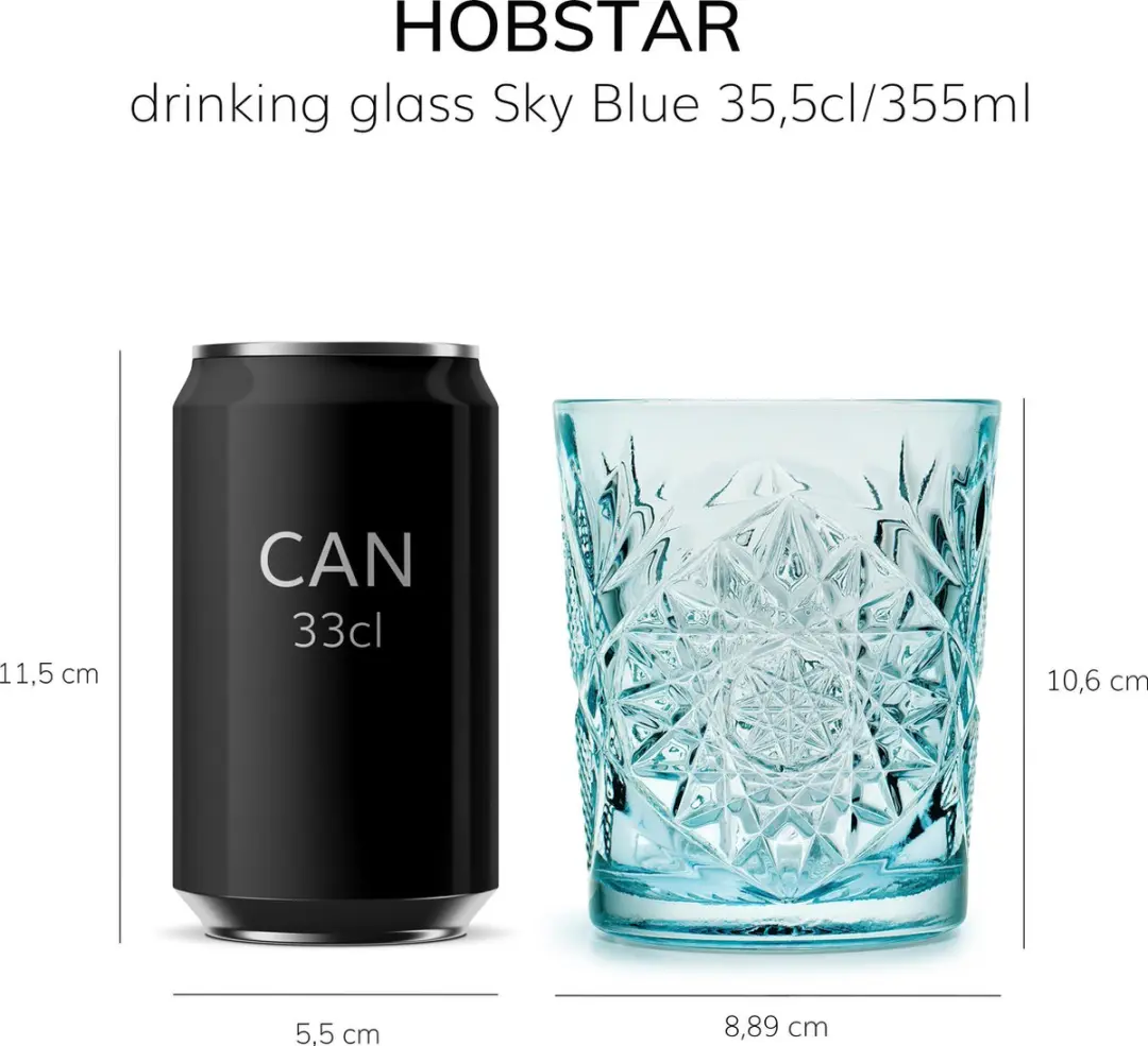Libbey Hobstar Sky Blue Drinkglas - 6 Stuks