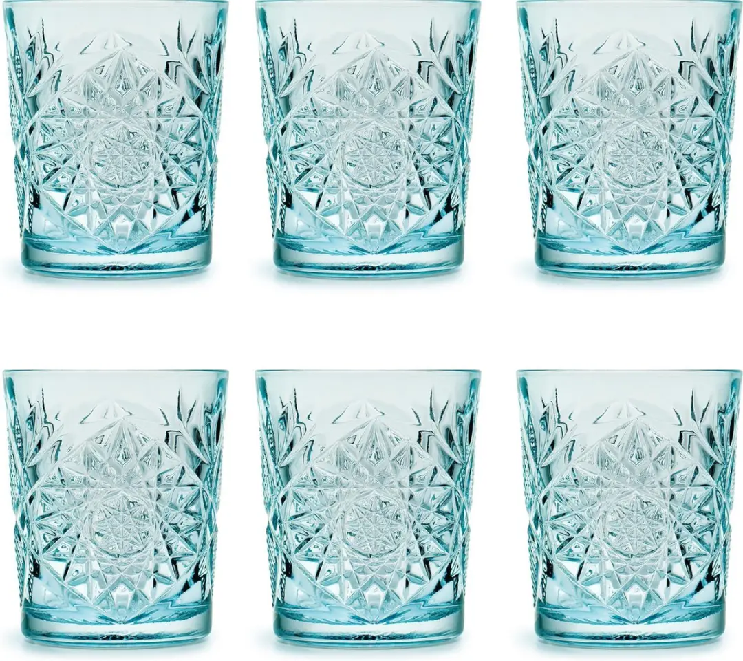 Libbey Hobstar Sky Blue Drinkglas