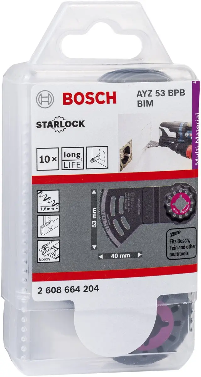 Bosch BIM Invalzaagblad Dual-Tec Starlock AYZ 53 BPB - 10 Stuks