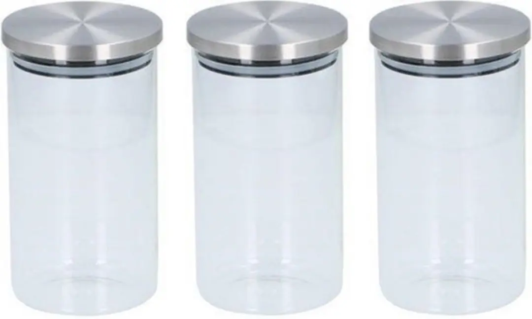 Alpina Glas Voorraadpot Set 3x 950ml - Transparant